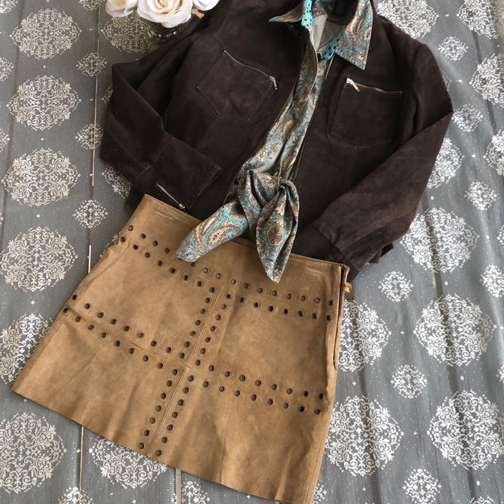 B.B. Dakota 100% leather skirt
